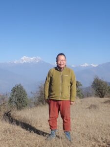 エベレスト方面を遠望 コータン村