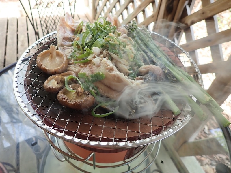 オフの日には野外炊事実地研修 真ほっけのちゃんちゃん焼き オフの日には野外炊事実地研修 真ほっけのちゃんちゃん焼き