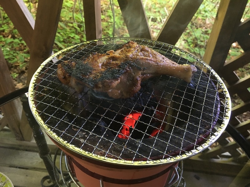 オフの日には野外炊事実地研修 新子焼き オフの日には野外炊事実地研修 新子焼き